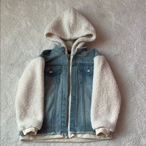 Blank NYC Kids Denim and Sherpa Jacket
